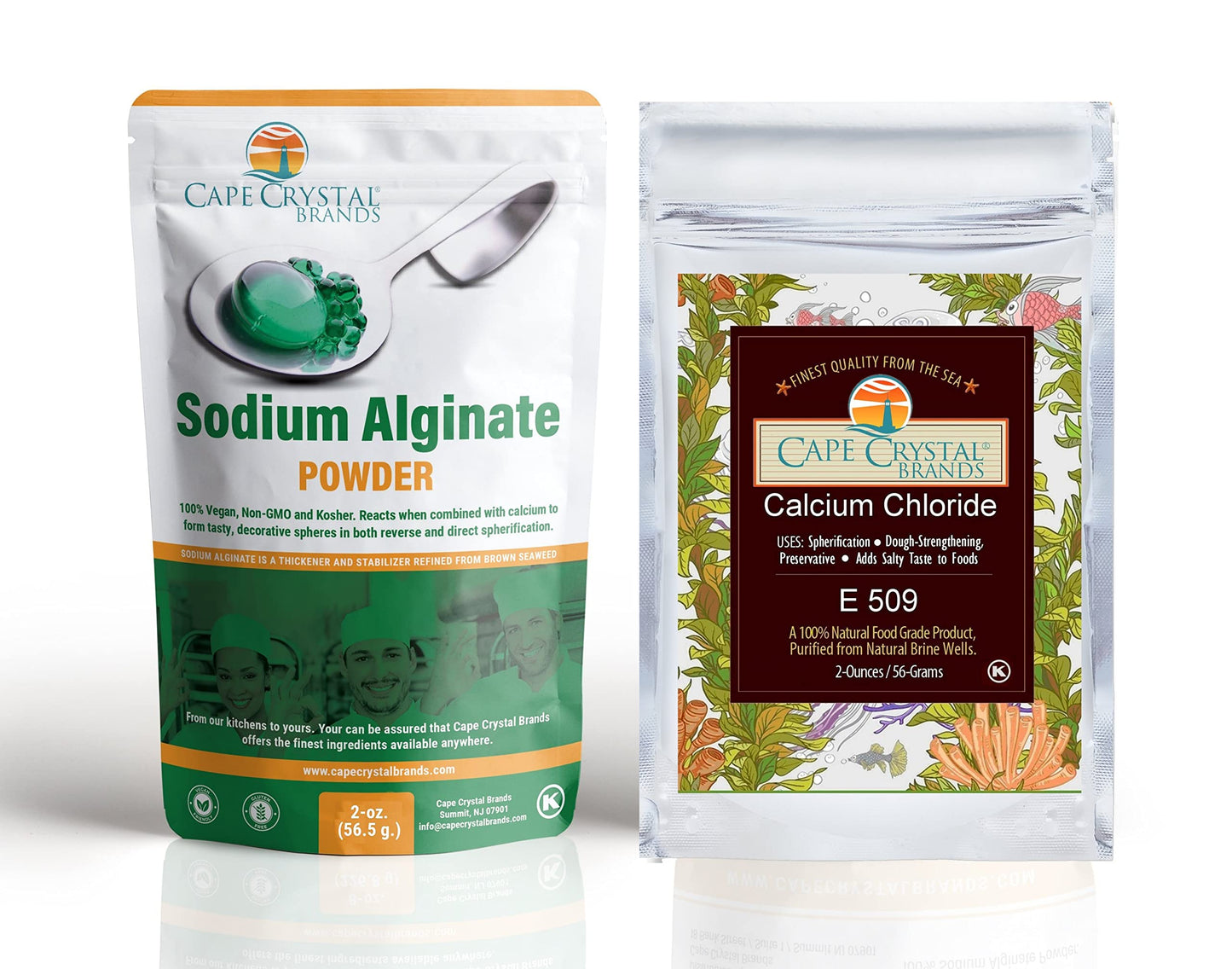 Cape Crystal Spherification Kit: Sodium Alginate & Calcium Chloride (4 oz)
