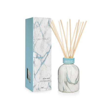 Capri Blue Blue Jean Reed Diffuser Set – Marble Diffuser, Sticks & Aroma Oil (5.7 fl oz)