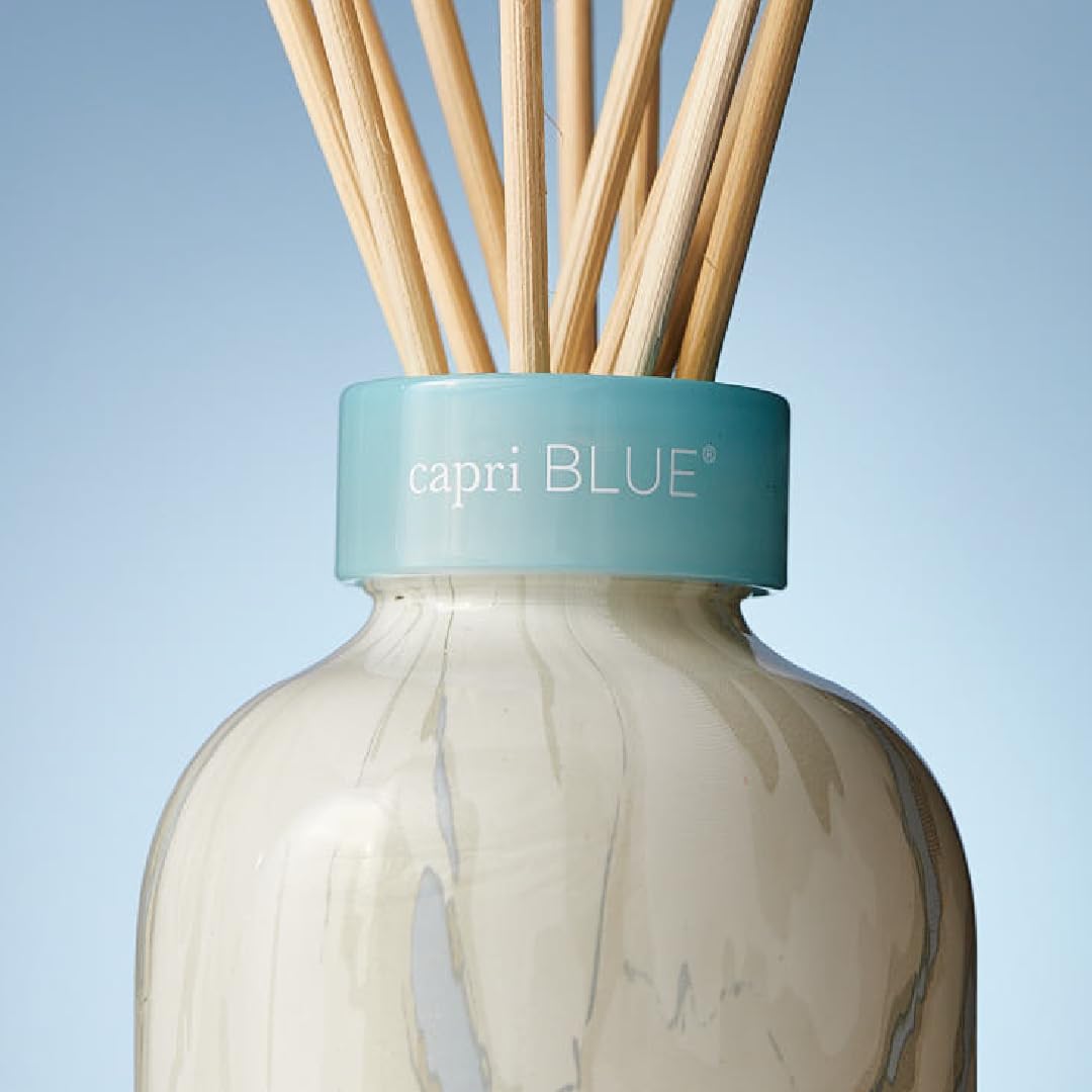 Capri Blue Blue Jean Reed Diffuser Set – Marble Diffuser, Sticks & Aroma Oil (5.7 fl oz)