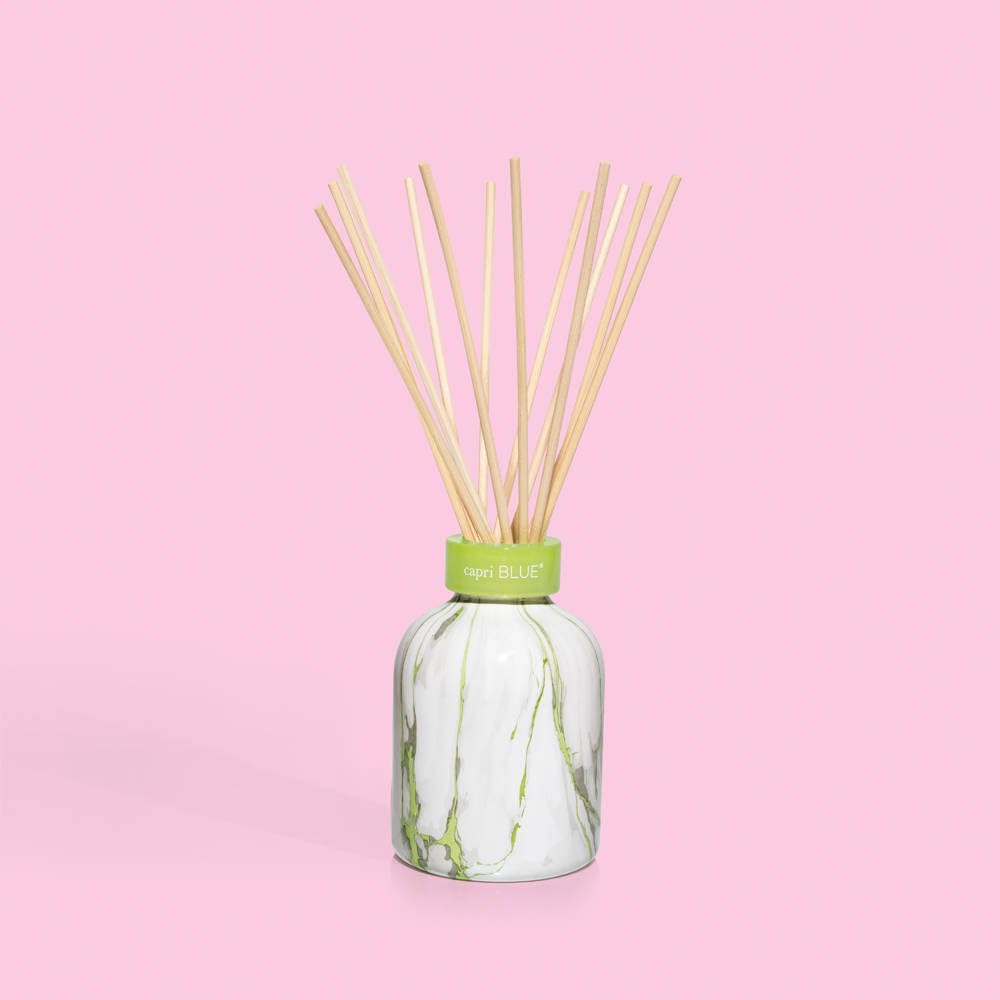 Capri Blue Reed Diffuser Set - Honeydew Crush | Modern Marble Diffuser, 5.7 fl oz
