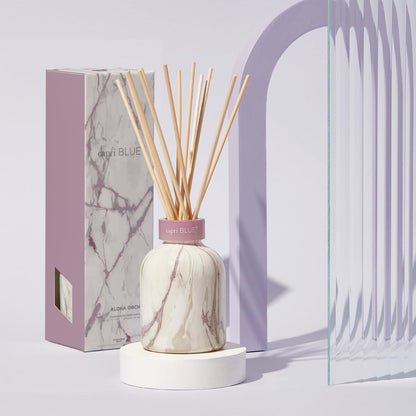 Capri Blue Modern Marble Reed Diffuser Set - Aloha Orchid (5.7 fl oz) | Luxury Home Fragrance