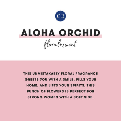 Capri Blue Modern Marble Reed Diffuser Set - Aloha Orchid (5.7 fl oz) | Luxury Home Fragrance