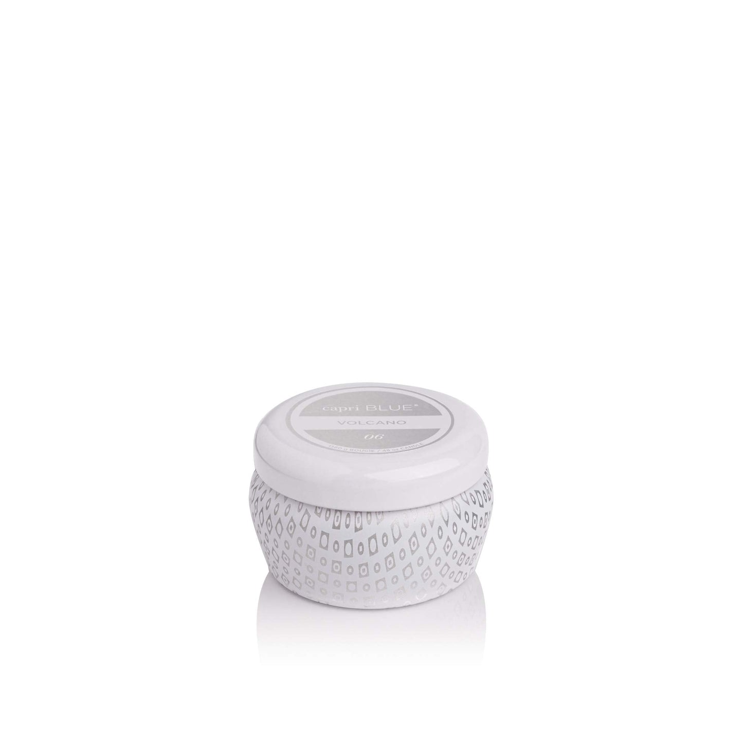 Capri Blue Volcano Mini Tin Candle (3 oz) • Luxury Soy Wax Blend in Tropical Fruit & Sugared Citrus • White Jar
