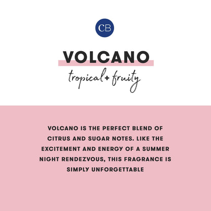 Capri Blue Volcano Mini Tin Candle (3 oz) • Luxury Soy Wax Blend in Tropical Fruit & Sugared Citrus • White Jar