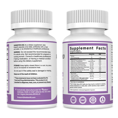 13-in-1 Myo-Inositol & D-Chiro Inositol for Women – PCOS, Hormonal Balance, 40:1 Ratio, 120 Veg Caps
