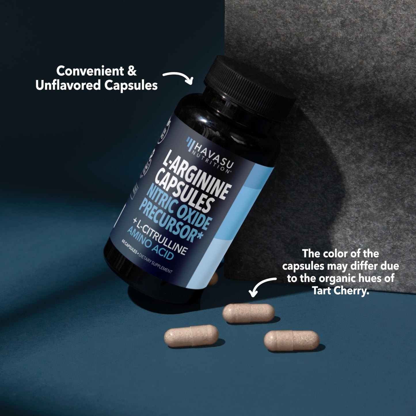 L-Arginine & L-Citrulline Capsules – Nitric Oxide Boost, 120 Count – Vegan
