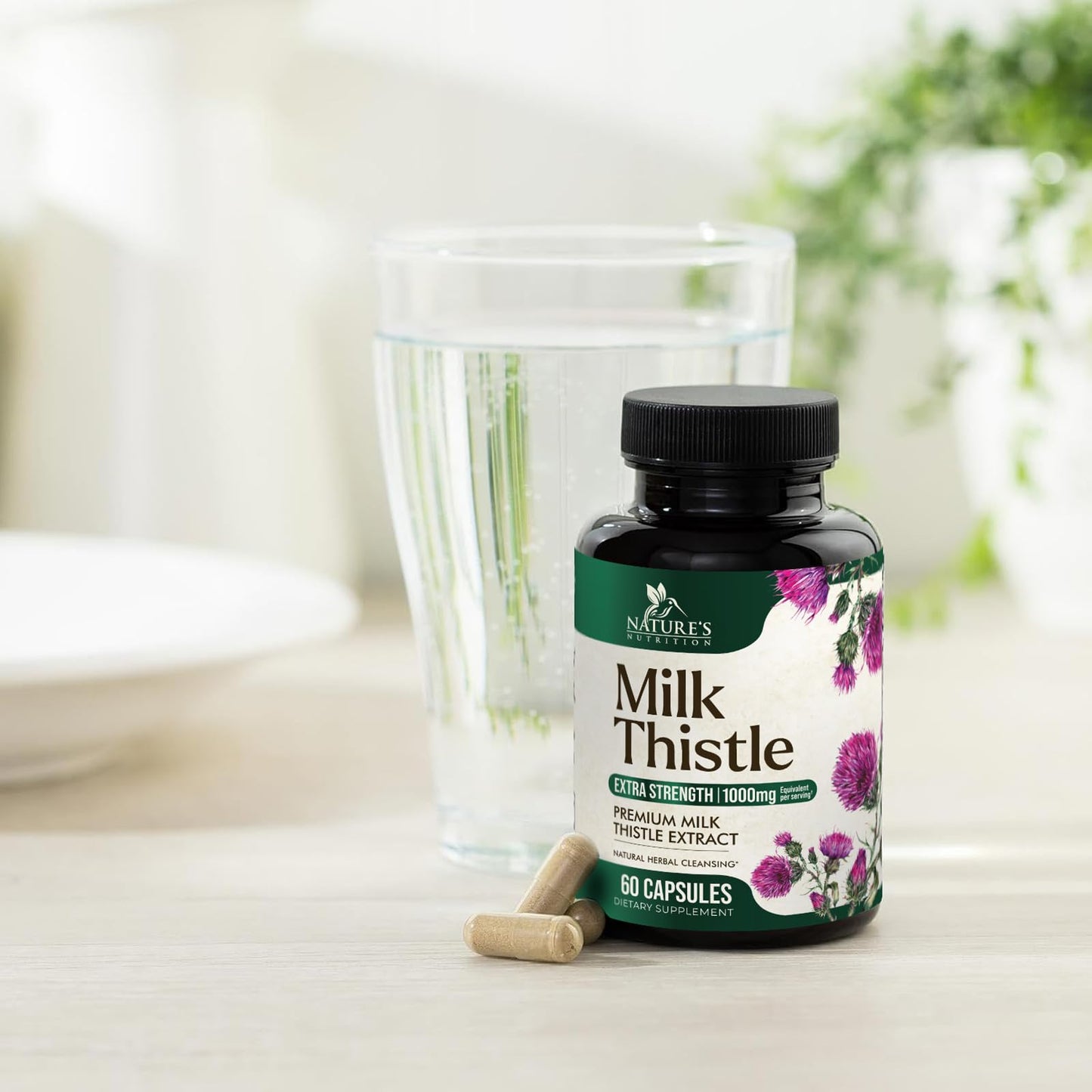 Milk Thistle Extract 1000mg - Liver Detox & Repair | 60 Capsules