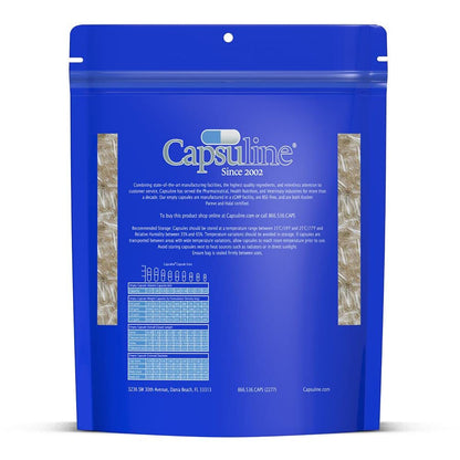 Capsuline Size 2 Clear Empty Gelatin Capsules – 1000 Count | Kosher, Gluten Free, Non-GMO