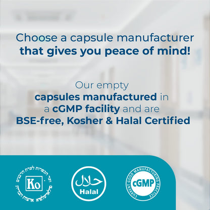 Capsuline Size 2 Clear Empty Gelatin Capsules – 1000 Count | Kosher, Gluten Free, Non-GMO