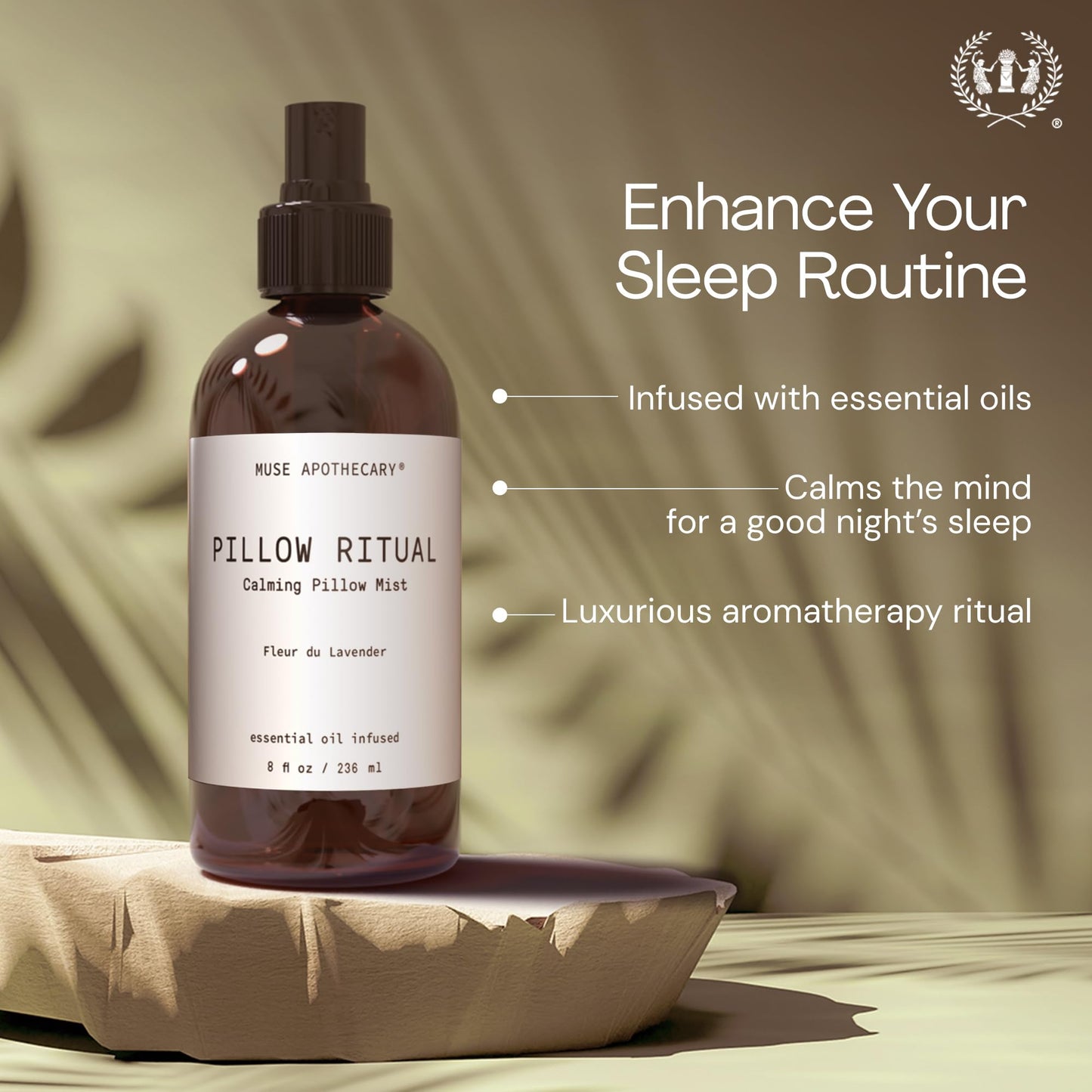 Muse Apothecary Pillow Ritual - Aromatic Pillow Mist & Linen Spray | Cara Orange + Fig + Blackberry Vanilla, 4 oz