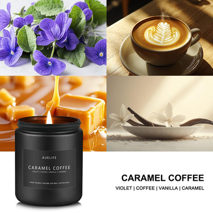 Caramel Coffee Candle - Men's Scented Soy Candle | 7oz, 50 Hours Burn Time