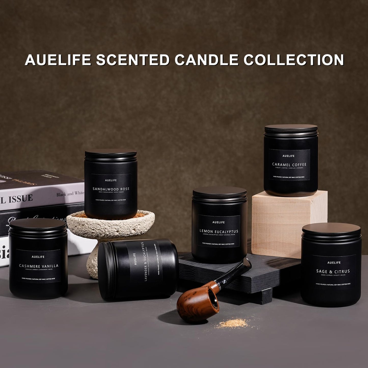 Caramel Coffee Candle - Men's Scented Soy Candle | 7oz, 50 Hours Burn Time