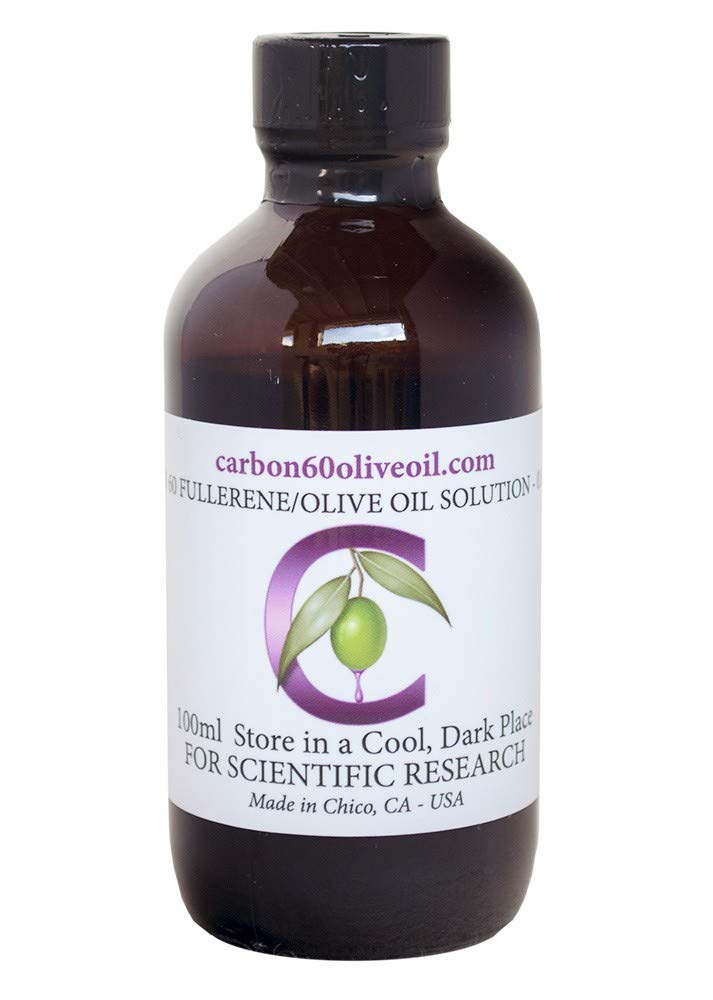 Research Grade Carbon-60 Olive Oil, 100ml Bottle with Eyedropper