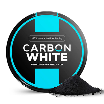CARBON WHITE Teeth Whitening Powder - Natural Coconut Charcoal 30g