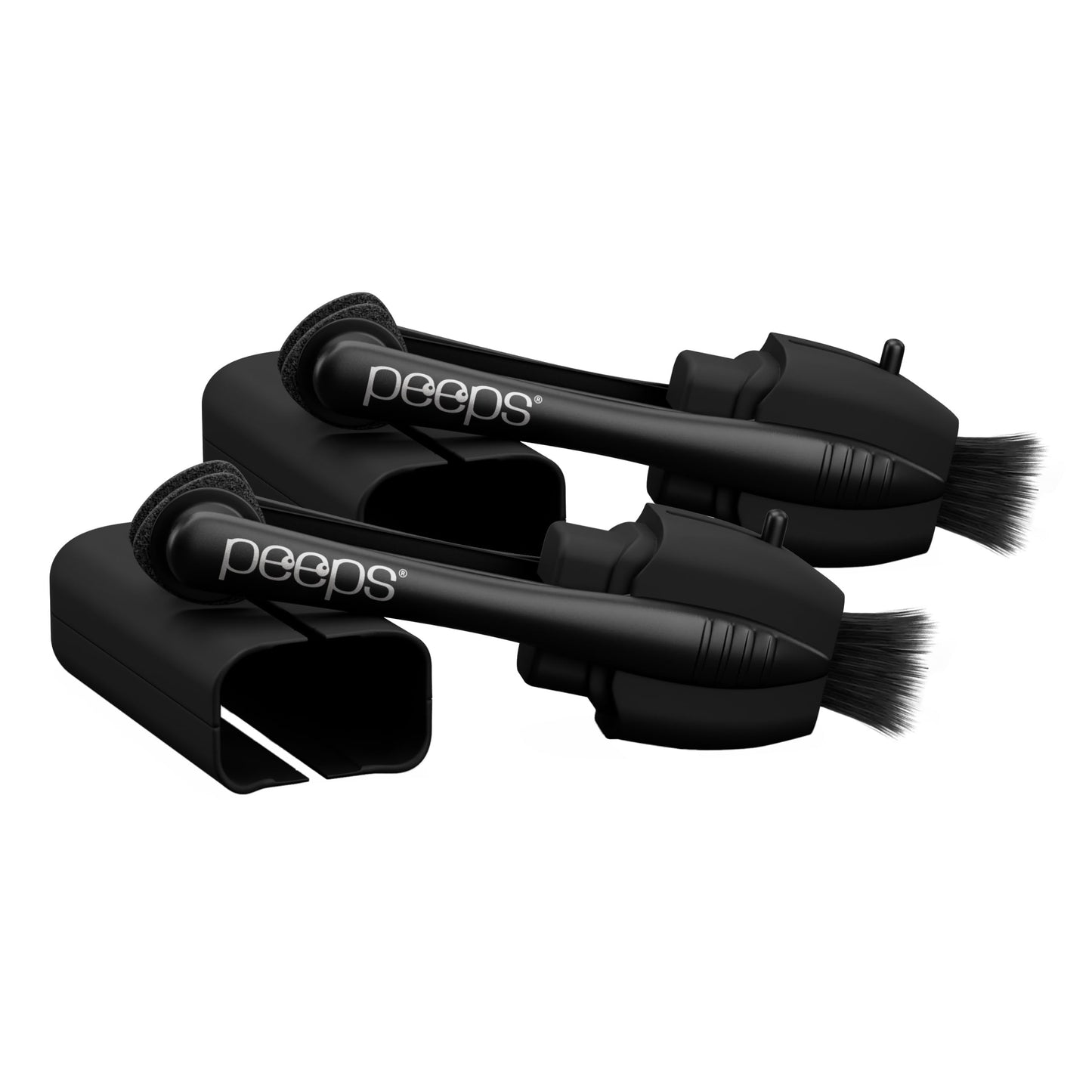 CarbonKlean Peeps Eyeglass Lens Cleaner – NASA-Used Carbon Microfiber, 500 Uses, Soft Touch Black (2 Pack)