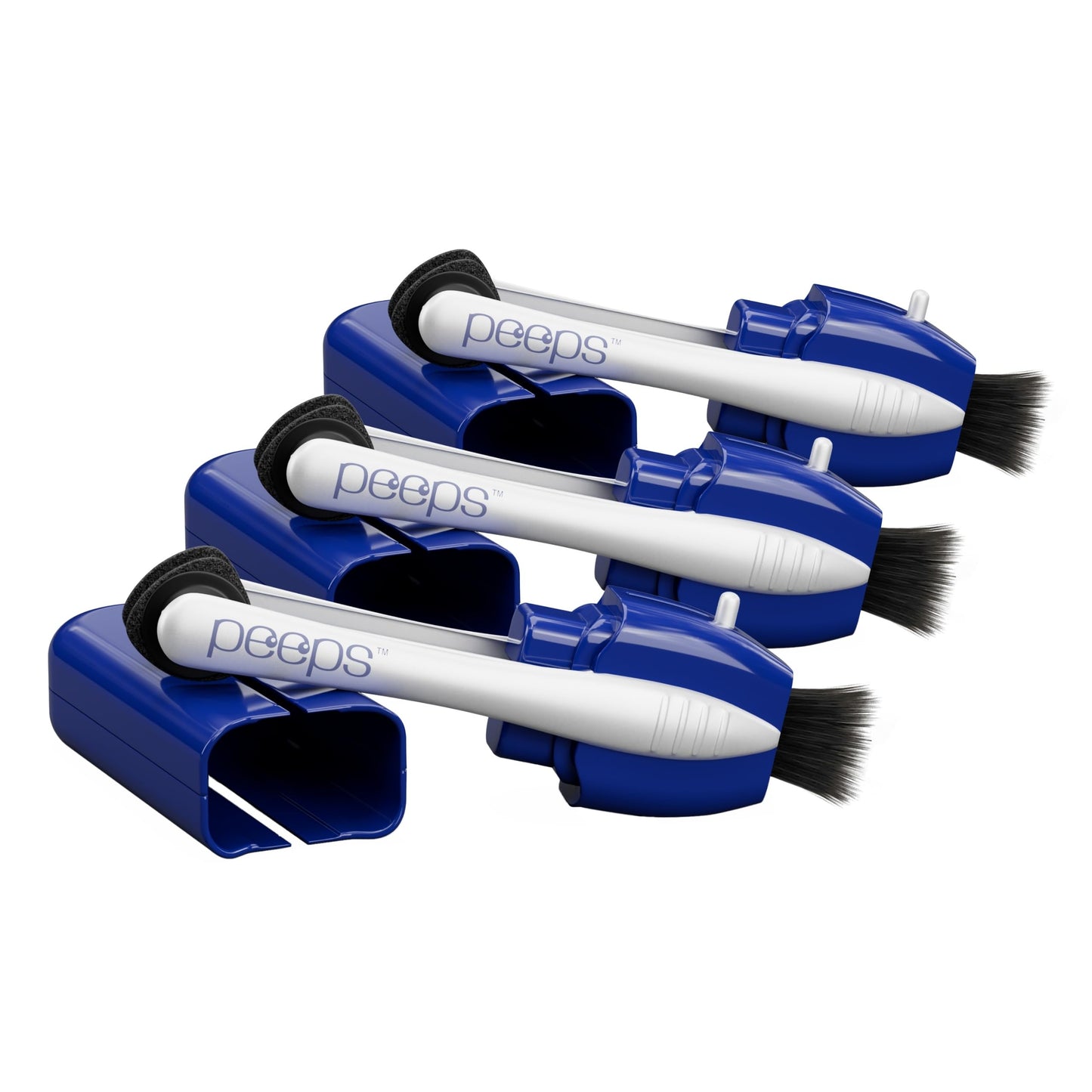 CarbonKlean Peeps Glasses Cleaner - Carbon Microfiber Tech, Blue Injected, 3 Count