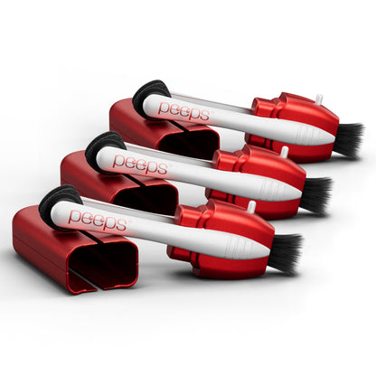 CarbonKlean Peeps Glasses Cleaner | Carbon Microfiber Tech | Soft Touch Red (3 Count)