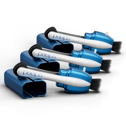 CarbonKlean Peeps Glasses Cleaner - Carbon Microfiber Tech, Soft Touch Blue, 3 Count