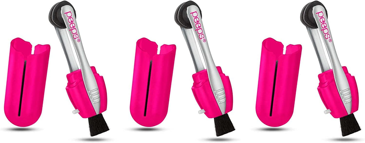 CarbonKlean Peeps Glasses Cleaner - Injected Pink, 3 Count | Carbon Microfiber Tech for Eyewear