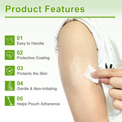 CARBOU Skin Barrier Wipes – 100 Count Skin Prep for Enhanced Adhesion