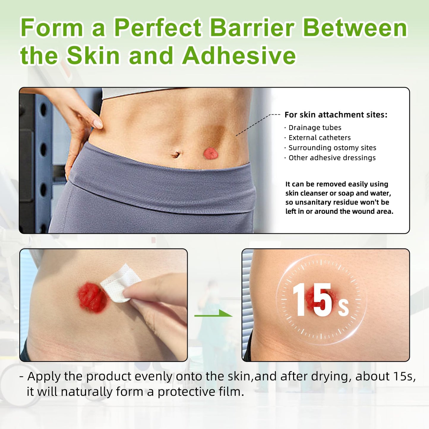 CARBOU Skin Barrier Wipes – 100 Count Skin Prep for Enhanced Adhesion
