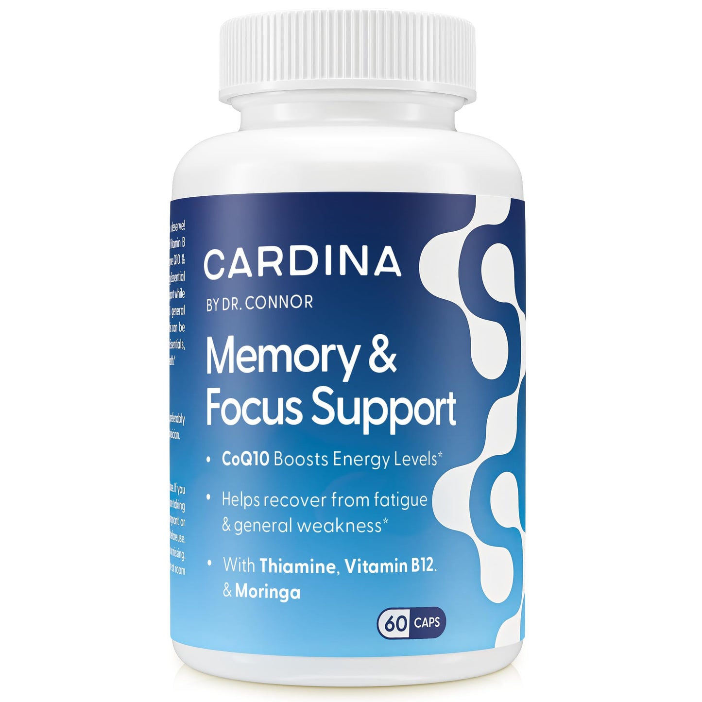 Cardina B12 Vitamins for Women and Men – Brain Memory & Focus Support with Thiamine B1 & COQ10 | 60 Ct