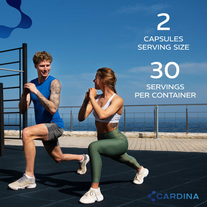 Cardina B12 Vitamins for Women and Men – Brain Memory & Focus Support with Thiamine B1 & COQ10 | 60 Ct