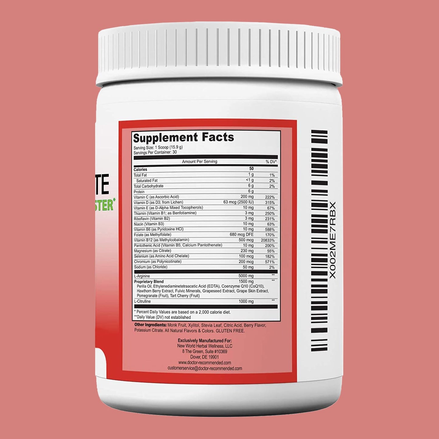 Cardio Complete - 3-in-1 Nitric Oxide Booster for Heart Health | 5,000 mg L-Arginine, 1,000 mg L-Citrulline