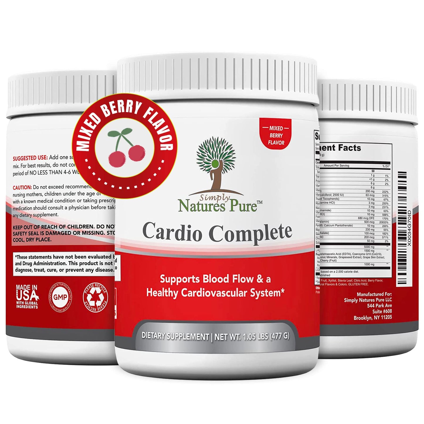 Simply Nature's Pure Cardio Complete - 5,000 mg L-Arginine & 1,000 mg L-Citrulline