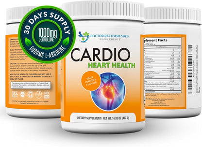Cardio Heart Health Powder – L-Arginine 5000mg & L-Citrulline 1000mg (16.82 oz)