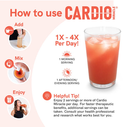 Cardio Miracle Nitric Oxide Supplement 30-Pack Sticks | Beet Root, L-Arginine & L-Citrulline