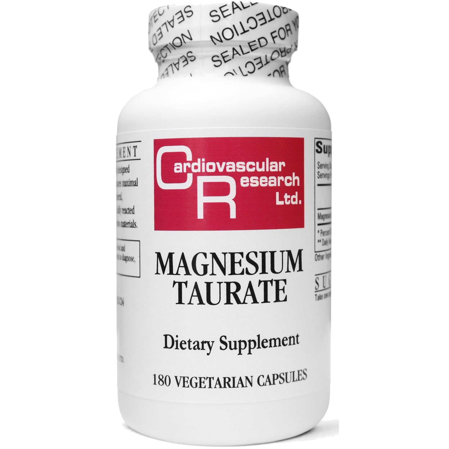 Cardiovascular Magnesium Taurate 125 mg - New Tamper Resistant Ship Box 180 Count