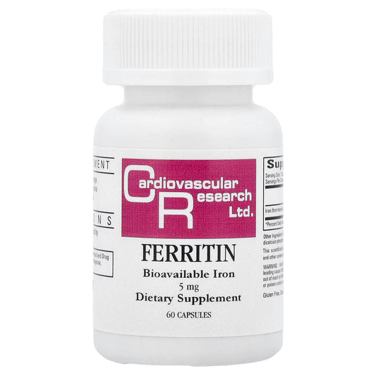 Cardiovascular Research Ferritin Capsules, 60 Count – Bioavailable Iron BritishVita | Premium UK Vitamins & Wellness Supplements