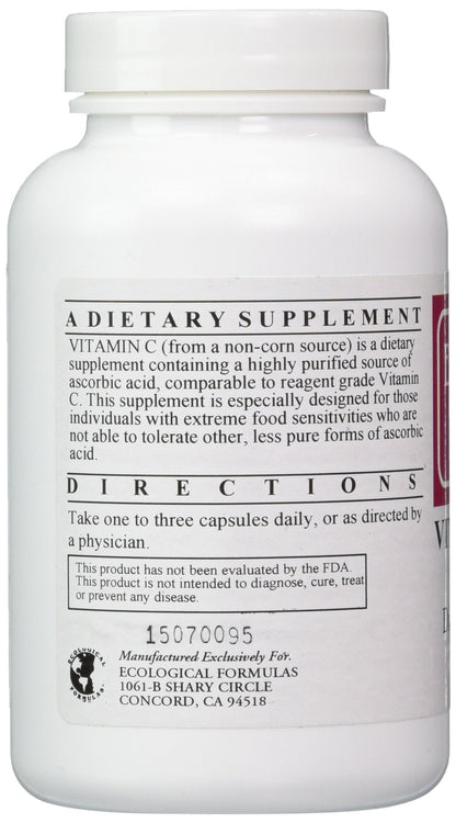 Cardiovascular Research Vitamin C-1000 Capsules – 120 Count, 1000 mg Vitamin C