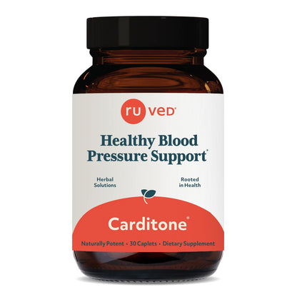 ruved Carditone - Natural Heart Health Supplement for BP & Heart Support (30 Veg Caplets)