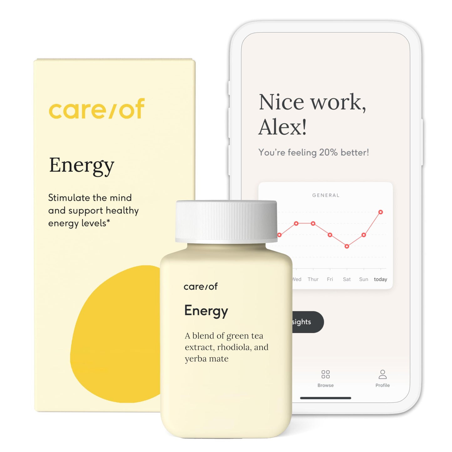 Care/of Natural Energy Supplements for Fatigue - 30 Energy Pills