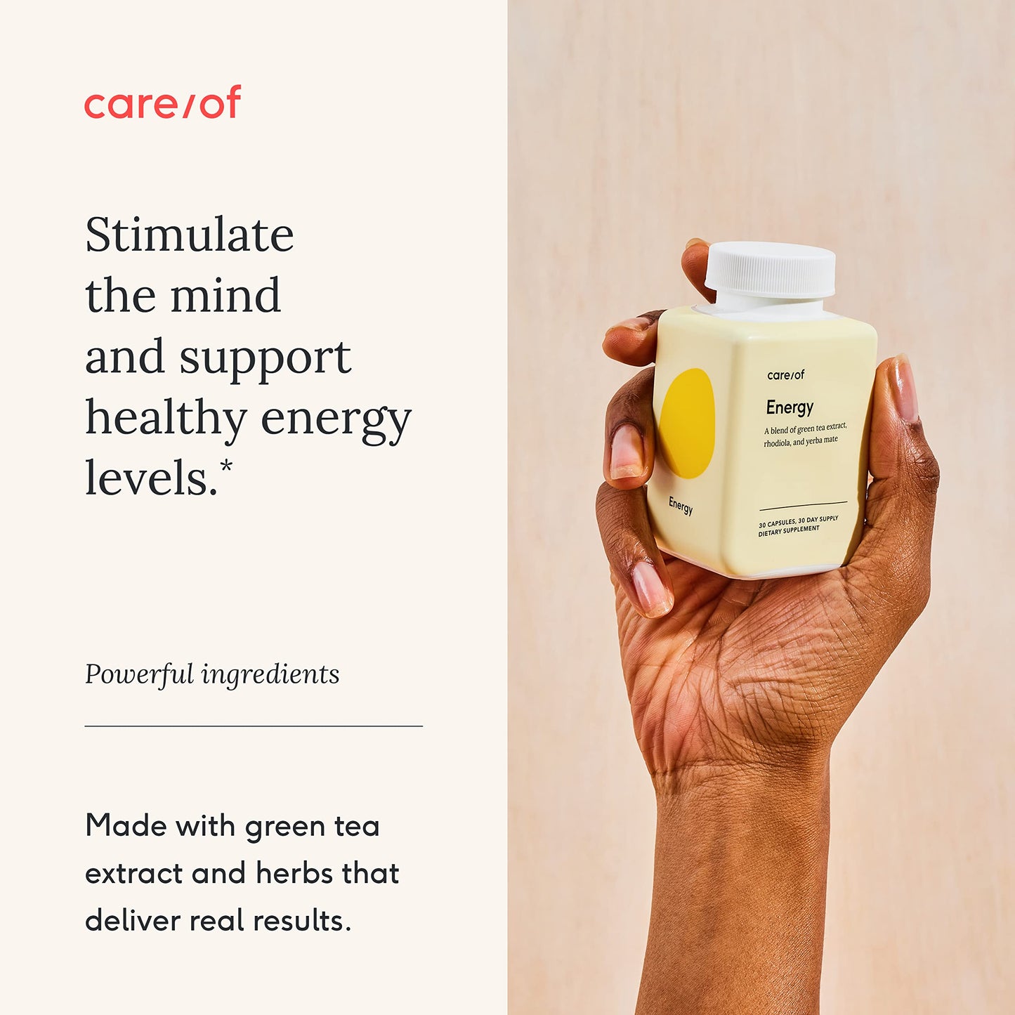 Care/of Natural Energy Supplements for Fatigue - 30 Energy Pills