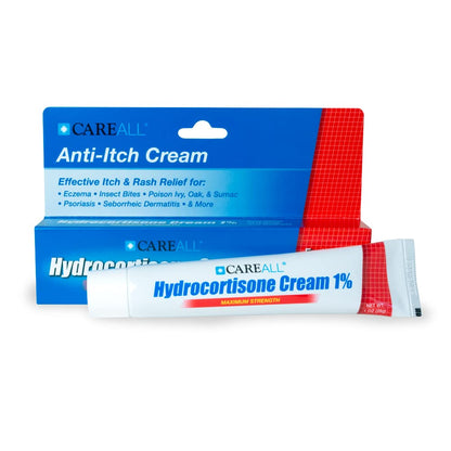 CareAll Hydrocortisone 1% 1oz Tube (Pack of 3) – Maximum Strength Anti-Itch Cream for Bug Bites, Eczema & More