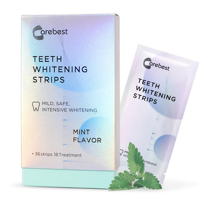 Carebest Teeth Whitening Strips for Sensitive Teeth – 36 Strips Home Kit