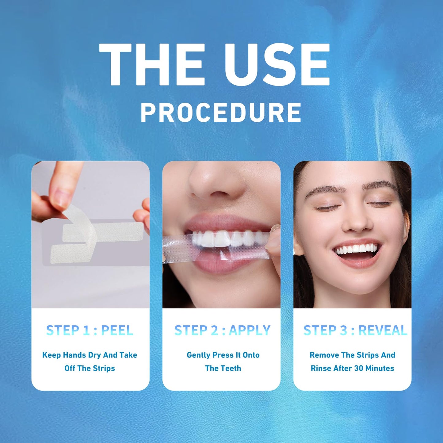 Carebest Teeth Whitening Strips - Sensitive Teeth Safe Whitening Kit, Enamel Safe Coconut Whitener | 28 Strips