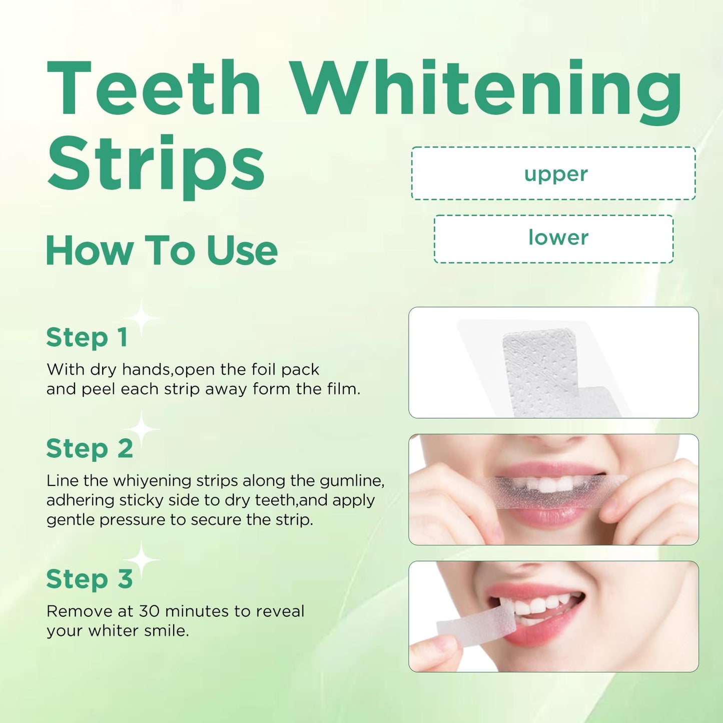 Carebest Teeth Whitening Strips for Sensitive Teeth – 36 Strips Home Kit