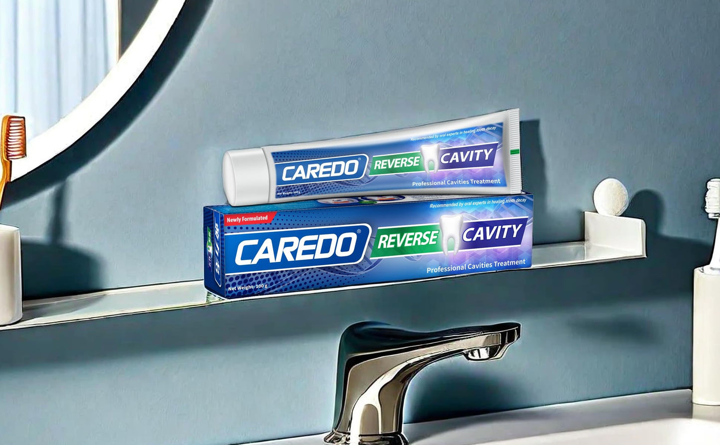 CAREDO Cavity Repair Toothpaste – Hydroxyapatite Remineralizing, Fluoride-Free