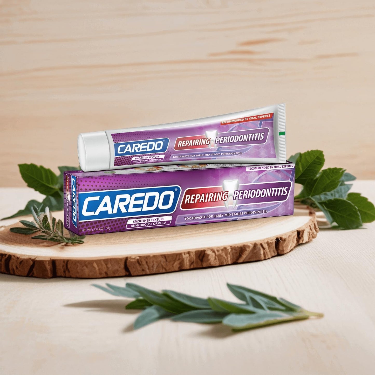 CAREDO Gum Toothpaste for Periodontitis & Gum Disease | Receding Gums, Gingivitis & Bad Breath - 3.52 oz