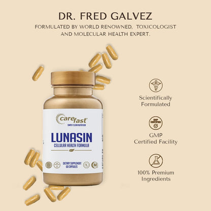 Carefast Lunasin│Cellular Health Supplement Vegan Friendly | Cardiovascular Wellness, Triple-Antioxidant Defense, and Epigenetic Support for Optimal Health