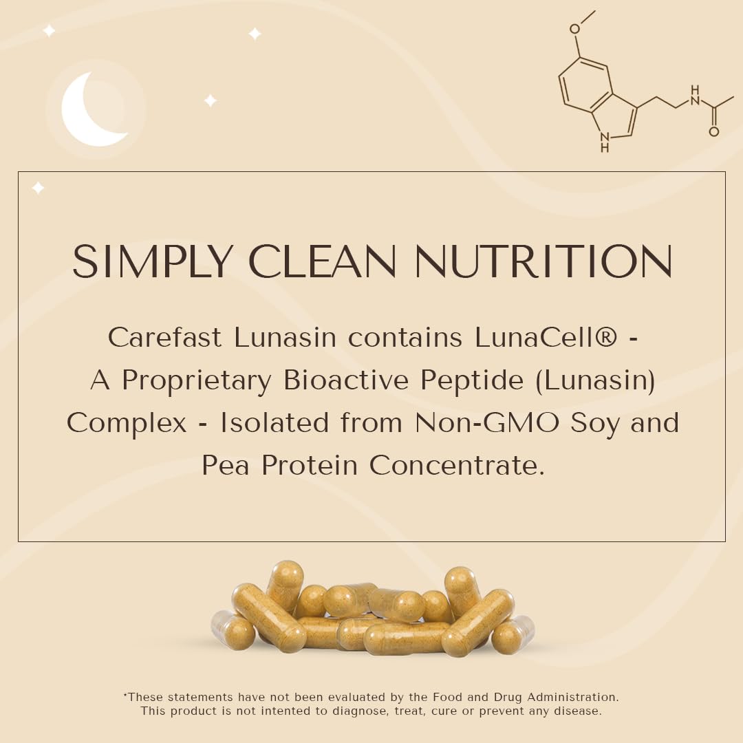 Carefast Lunasin│Cellular Health Supplement Vegan Friendly | Cardiovascular Wellness, Triple-Antioxidant Defense, and Epigenetic Support for Optimal Health