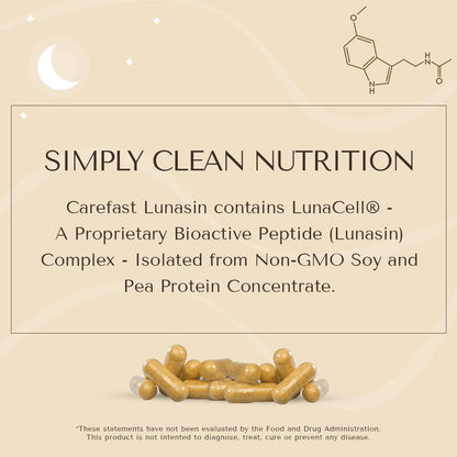 Carefast Lunasin│Cellular Health Supplement Vegan Friendly | Cardiovascular Wellness, Triple-Antioxidant Defense, and Epigenetic Support for Optimal Health