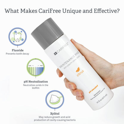 CariFree Maintenance Rinse Citrus – Dentist-Recommended Fluoride Mouthwash