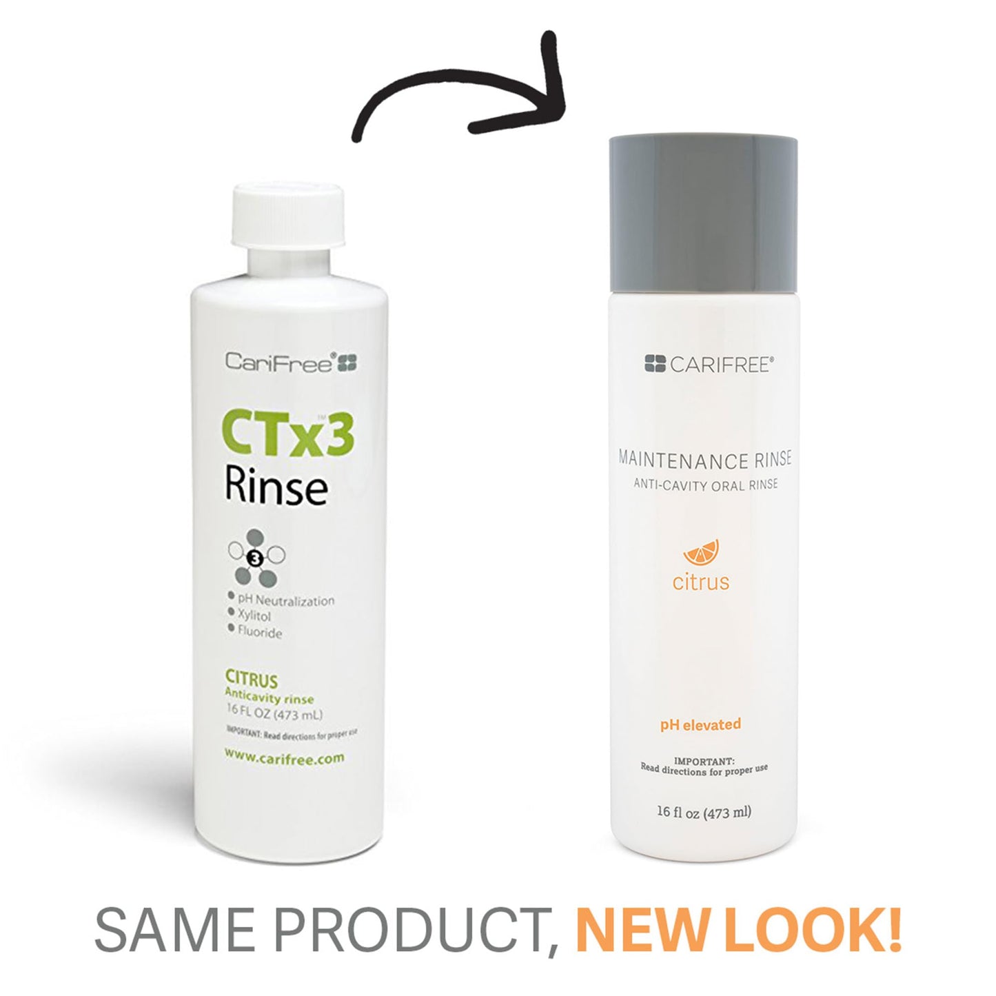 CariFree Maintenance Rinse Citrus – Dentist-Recommended Fluoride Mouthwash