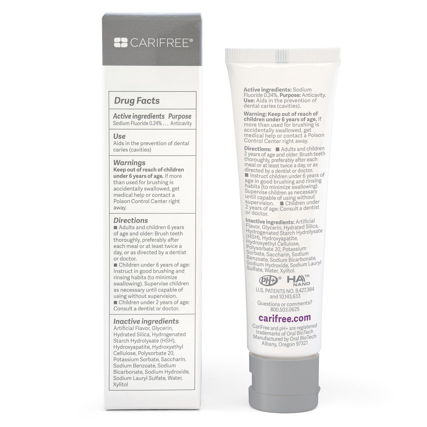 CariFree Gel 1100 – Grape Flavored Anti-Cavity Toothpaste with Nano Hydroxyapatite