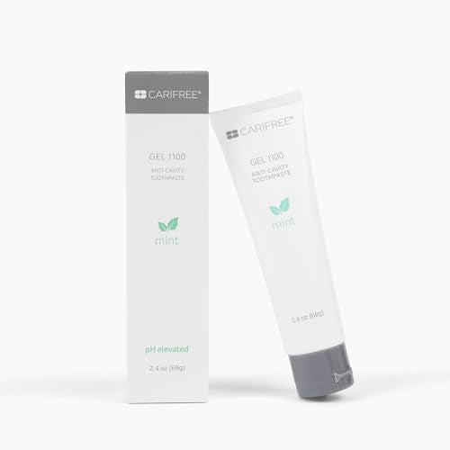 CariFree Gel 1100 (Mint) Anti-Cavity Fluoride Toothpaste with Nano Hydroxyapatite - 2.40 oz | Dentist-Recommended for Kids & Adults